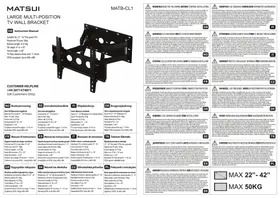 Notice MATSUI MATBCL1 Support mural
