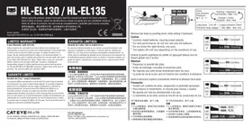 Notice CAT EYE HLEL135N Lampe vélo