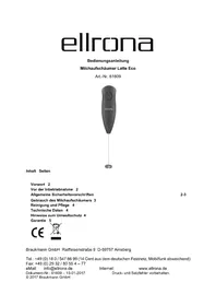 Notice Ellrona LATTE ECO 61609 Mousseur à lait
