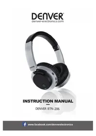 Notice DENVER BTN206 Koptelefoon