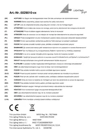 Notice Trio Lighting TAJO 502901001 Notice d\'utilisation