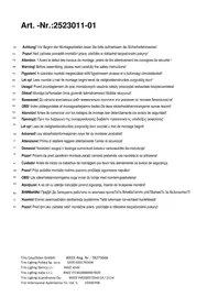 Notice Trio Lighting MARTA 252301101 Luminaire