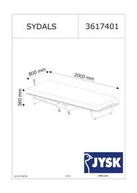Notice JYSK SYDALS Lit pliant