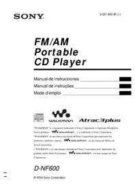 Notice SONY DNF600 Leitor/gravador de cd