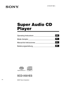 SONY SCDX501ES - Cd-spieler/rekorder