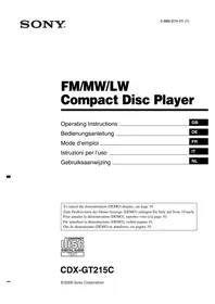 SONY CDXGT215C - Autoradio