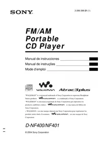 Notice SONY DNF401 Leitor/gravador de cd