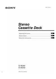 Notice SONY TCKE240 Cassette tape
