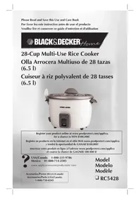 Notice BLACK & DECKER RC5428 Cuiseur à riz