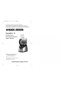 Notice BLACK & DECKER FP1610S Procesador de alimentos