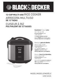Notice BLACK & DECKER RC1412S Cuiseur à riz