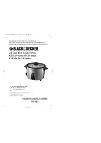 Notice BLACK & DECKER RC865 Cuiseur à riz