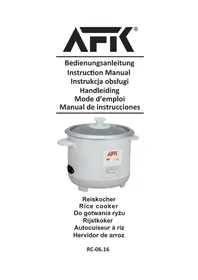 Notice AFK RC06.16 Electric pressure cooker