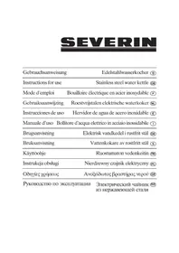 Notice SEVERIN WK 9635 Bouilloire électrique