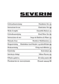 Notice SEVERIN HM 3831 Batteur électrique