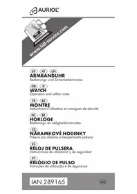 Notice AURIOL IAN 289165 Relógio