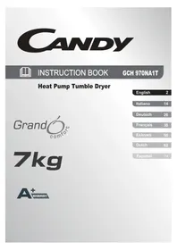 Notice CANDY GCH 970NA2TS Tørretumbler