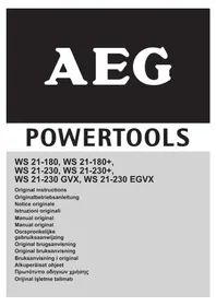 Notice AEG WS 21230 EGVX Gręžtuvas