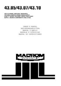 Notice Macrom 43.10 Audioverstärker