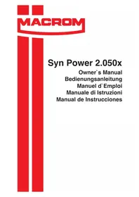 Notice Macrom SYN POWER 2.050X Electric generator