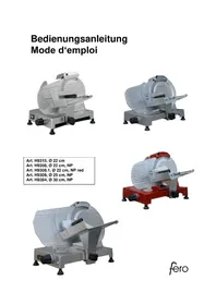 Notice Fero H9309 NP Trancheuse