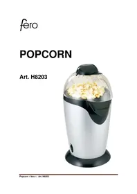 Notice Fero H8203 Machine à popcorn