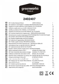 Notice GREENWORKS GD80BPB Souffleur portable