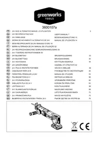 Notice GREENWORKS G24RS Scie électrique
