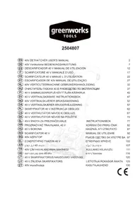 Notice GREENWORKS GD40DT35 Scarificateur