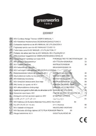 Notice GREENWORKS 2200907 Taille-haies électrique sans fil