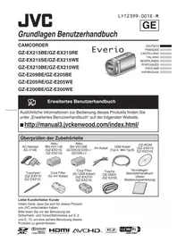 Notice JVC EVERIO GZE200WE відеокамера