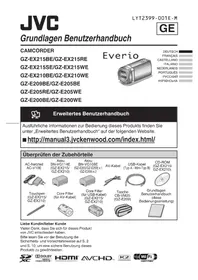 Notice JVC EVERIO GZE209BE відеокамера