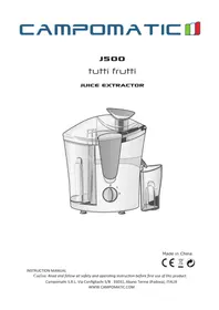 Notice Campomatic J500 Extracteur de jus