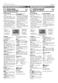 Notice MEDISANA HG 100 Station Météo