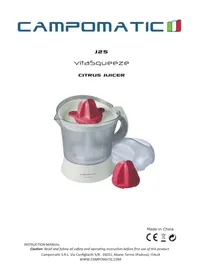 Notice Campomatic J25 Extracteur de jus