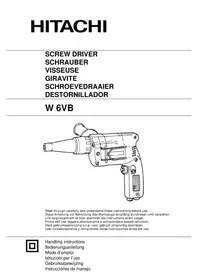 Notice HITACHI W 6VB Perceuse électrique