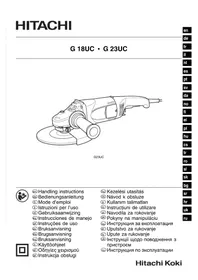 Notice HITACHI G 18UC Elektrická uhlová brúska