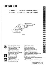 Notice HITACHI G 18SH2 Elektrická uhlová brúska