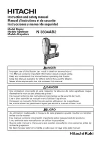 Notice HITACHI N3804AB2 Grapadora