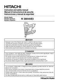 Notice HITACHI N3804AB3 Grapadora