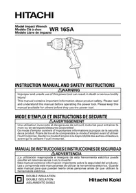 Notice HITACHI WR 16SA Visseuse