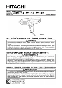 Notice HITACHI WH 14 Visseuse