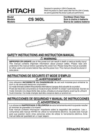 Notice HITACHI CS 36DL