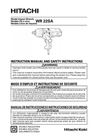 Notice HITACHI WR 22SA Visseuse