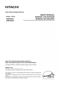 Notice HITACHI CMP420V2 TELEVISOR