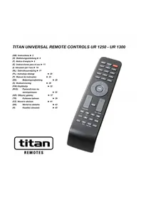 Notice TITAN UR 1300 Télécommande