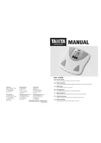 Notice TANITA BF683W Bilance