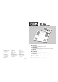 Notice TANITA BF522 Waagen