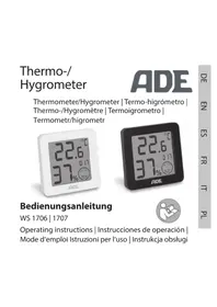 Notice ADE WS 1707 Thermomètre hygromètre