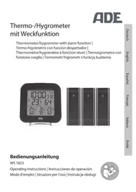 Notice ADE WS 1823 Thermomètre hygromètre